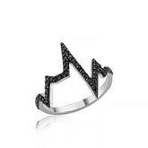 Bague femme en argent avec motif cœur